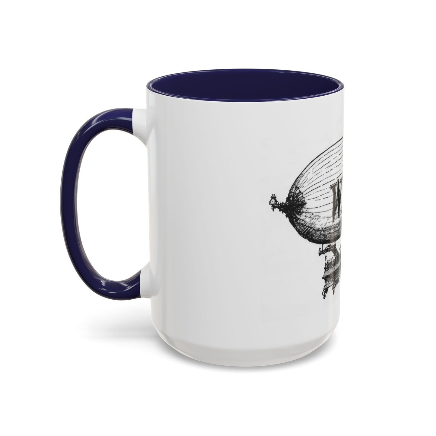 WBLM Zeppelin Vintage Airship Coffee Mug — Retro Blimp Design (11/15oz)