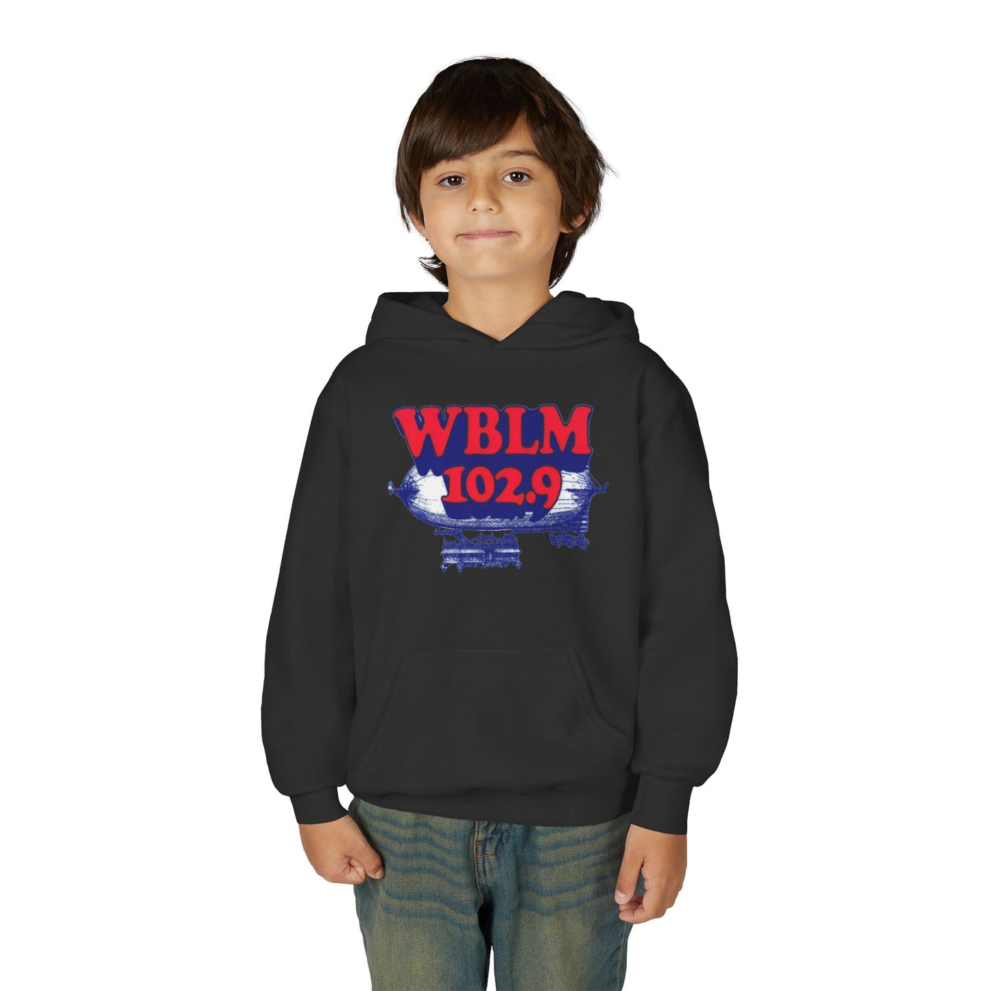 WBLM 102.9 Youth Hoodie — Classic Radio Station Logo Pullover