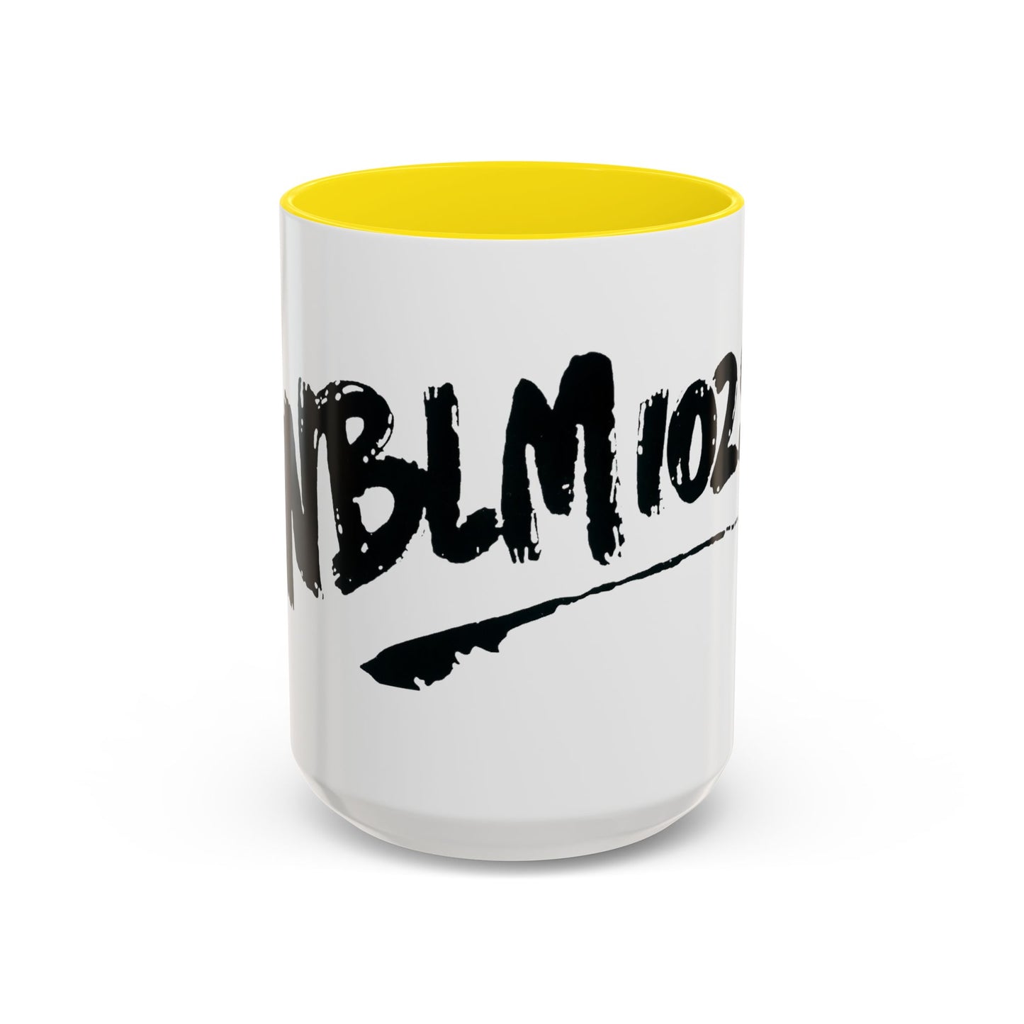 WBLM 102.9 Black Scrawl Logo Ceramic Coffee Mug