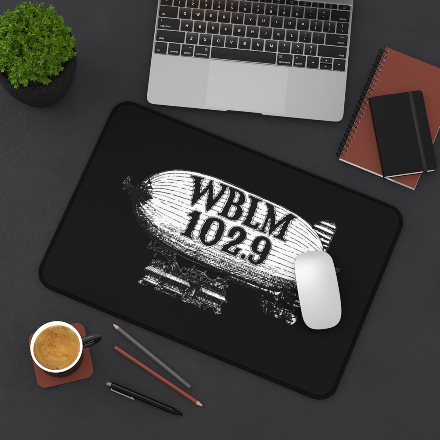 WBLM 102.9 Zeppelin Logo Desk Mat Mouse Pad