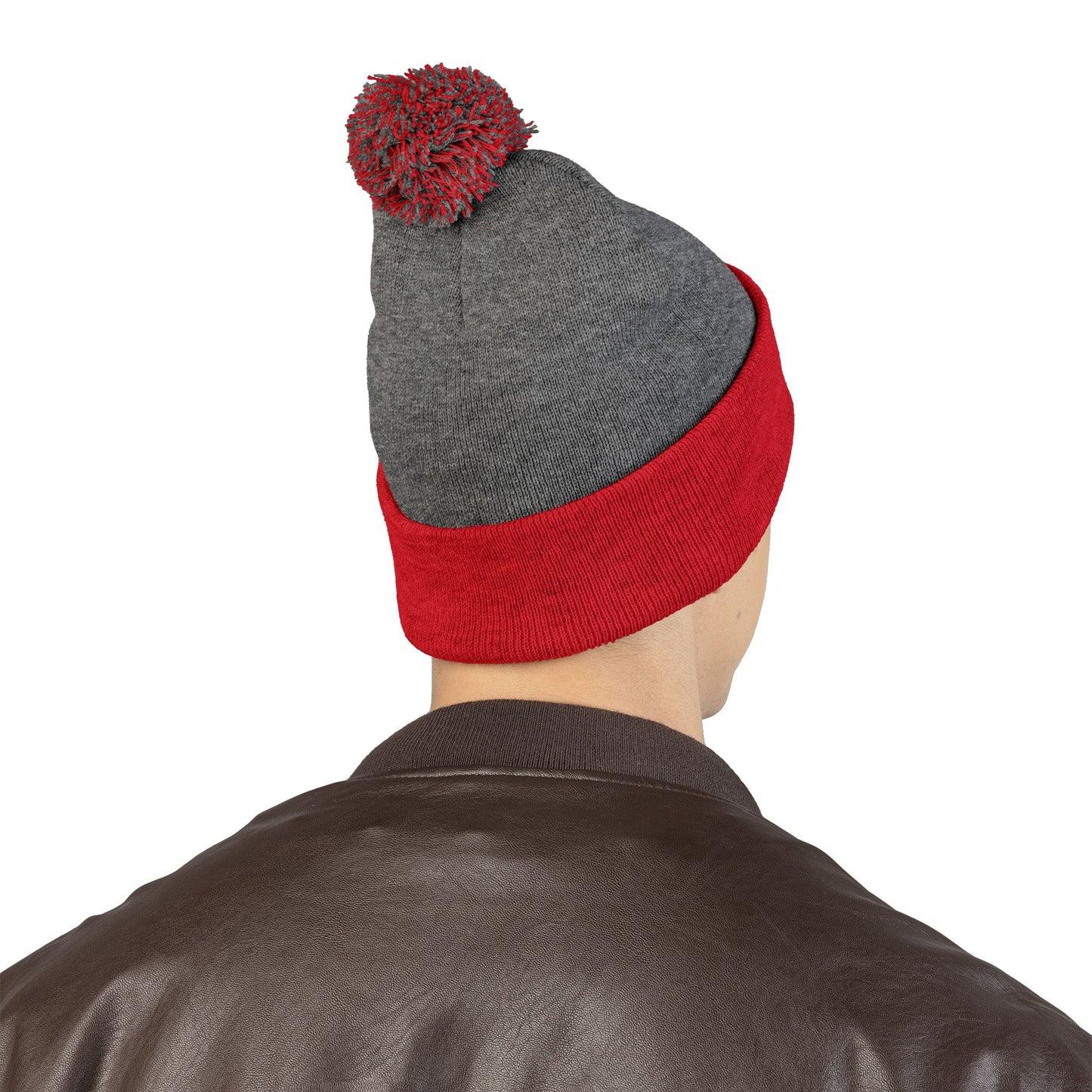 Embroidered Pom-Pom Knit Cap — WBLM 102.9 Radio Logo Beanie