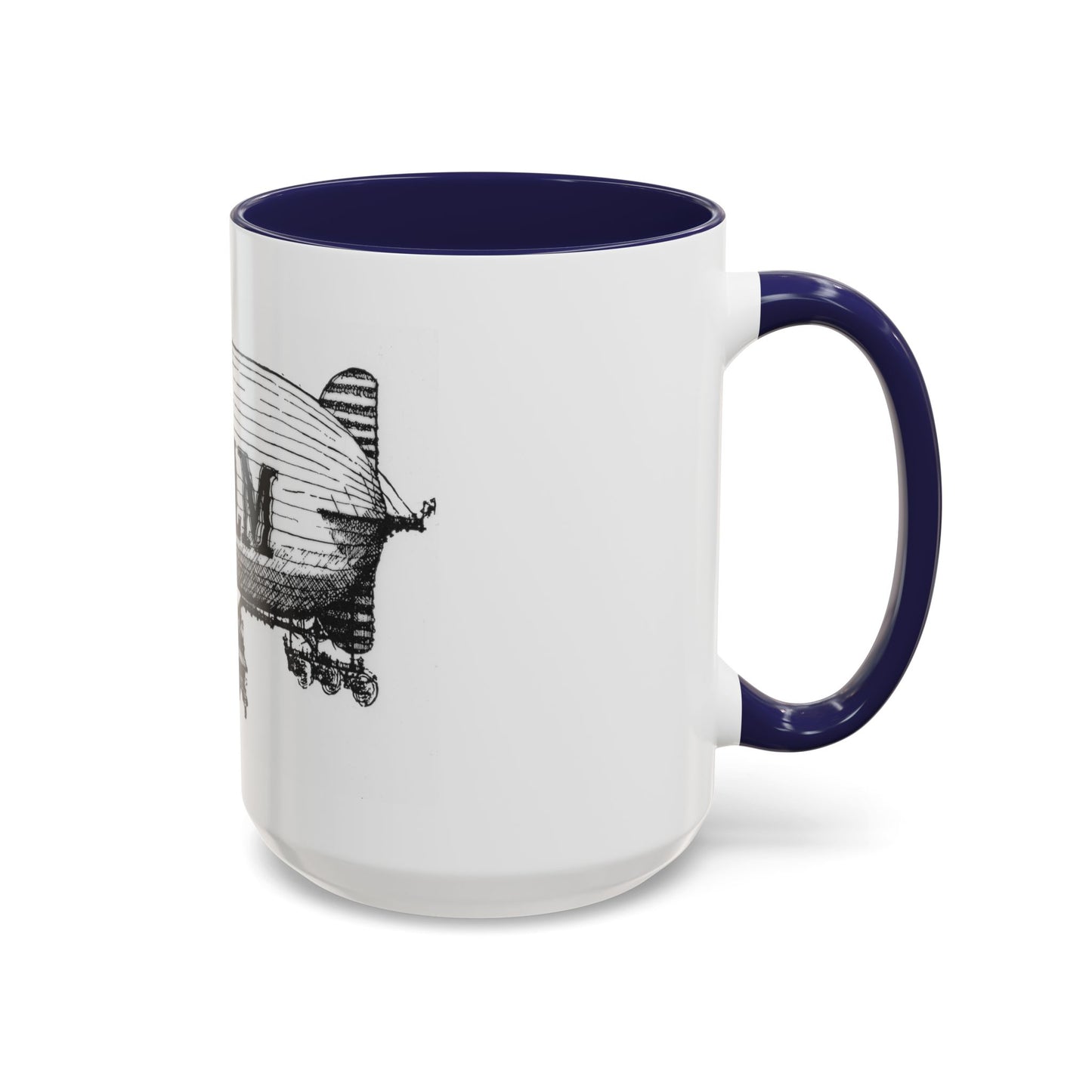 WBLM Zeppelin Vintage Airship Coffee Mug — Retro Blimp Design (11/15oz)