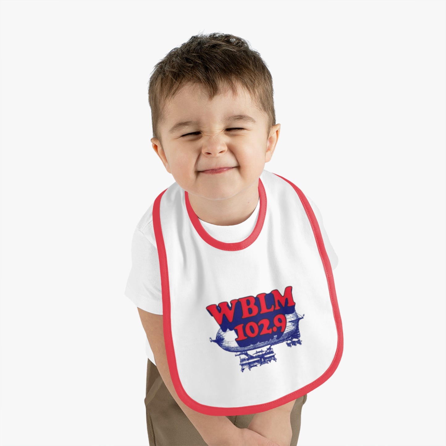 WBLM 102.9 Baby Bib With Contrast Trim