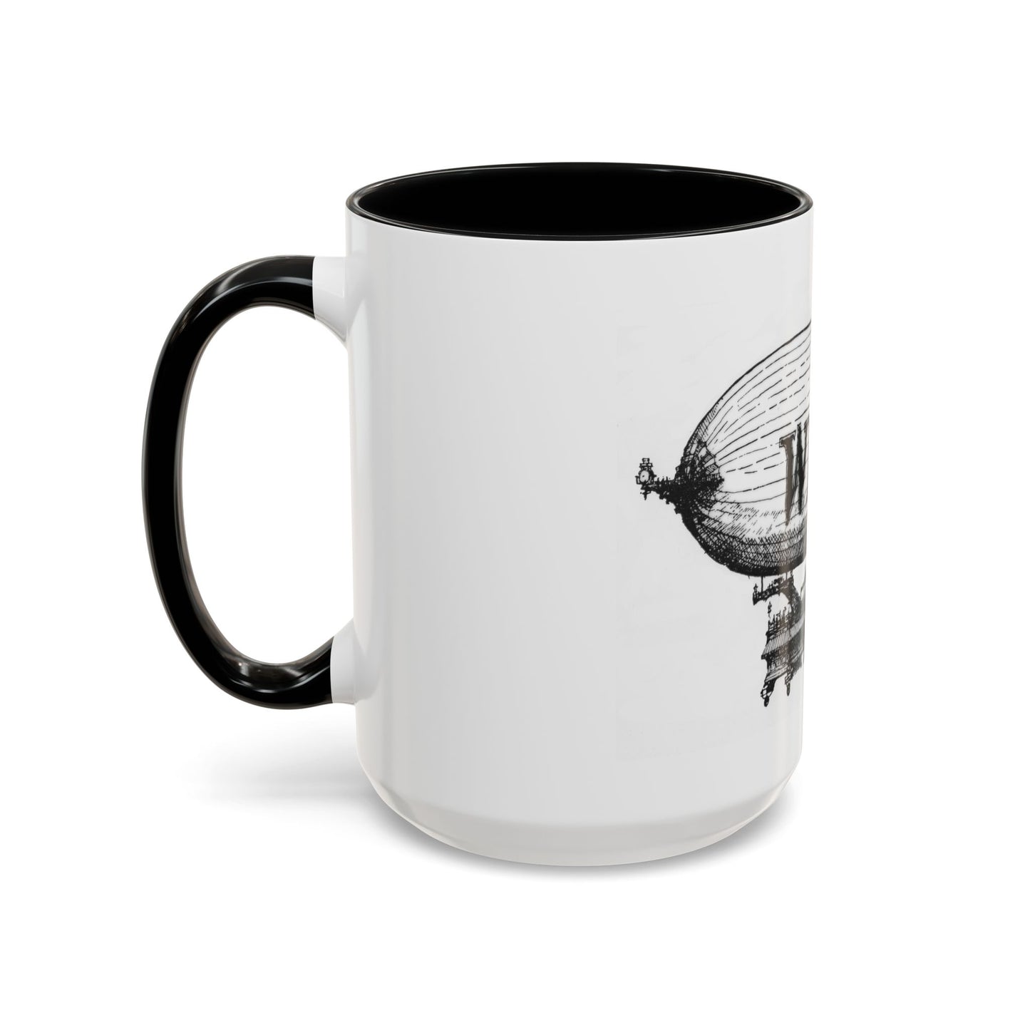 WBLM Zeppelin Vintage Airship Coffee Mug — Retro Blimp Design (11/15oz)